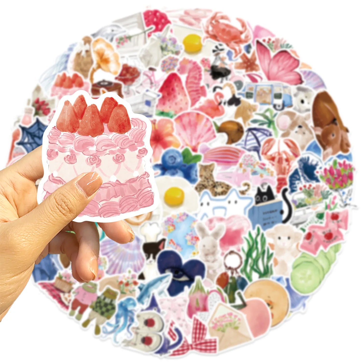 Watercolour Graffiti Stickers