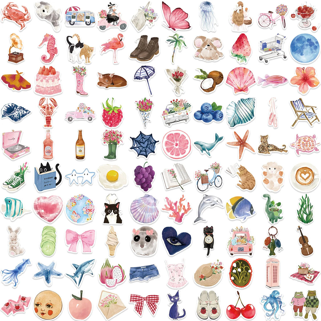 Watercolour Graffiti Stickers